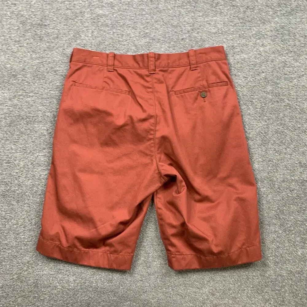 J Crew Shorts Mens 33 Rivington Broken-In Flat Front Chino Cotton Twill Zip Fly